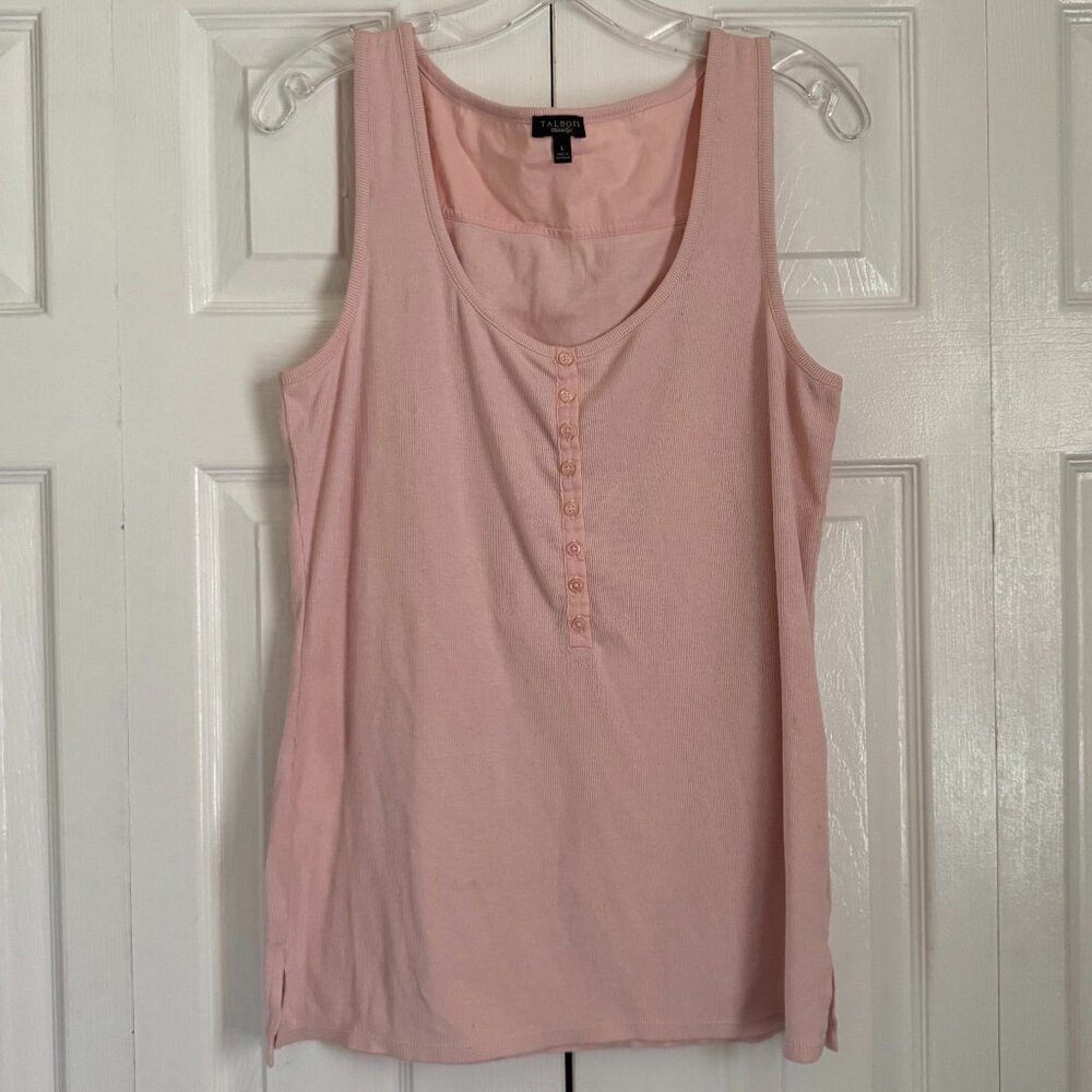 Talbots Pink Ribbed Tank